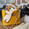 Lightweight Zippered Mini Wallet Canvas Bag Hanging Pendant Durable Portable Wallet Bag  Women