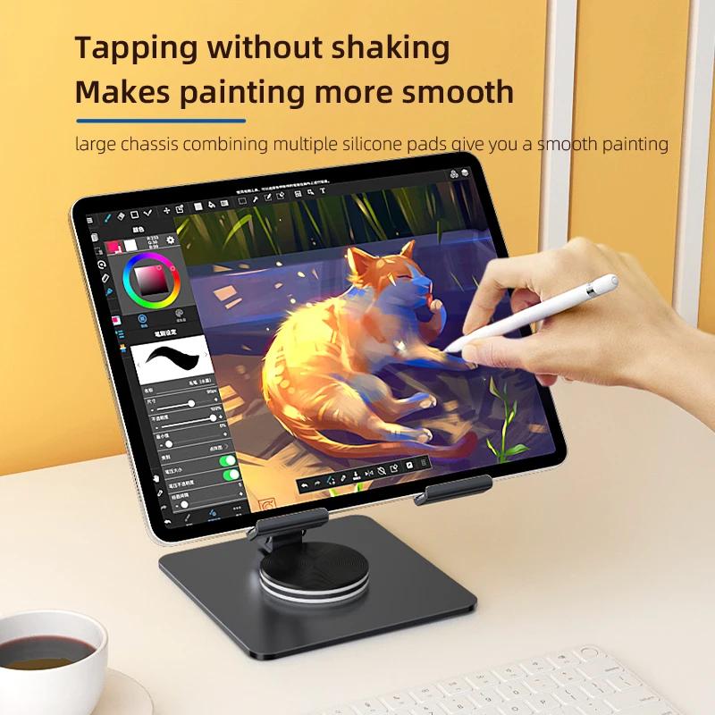 Metal Foldable Lifting Phone Holder Lazy Desktop Holder Swivel Tablet Stand Holder for IPad Pro Air Mini 10 11 12 13 Inch
