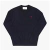 Ami Men S Knit Small Heart Logo   hkS826 001 414