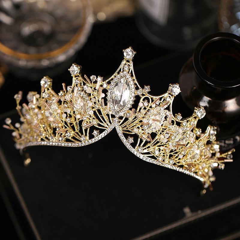 Large Crystal Princess Crown Wedding Dress Dress Accessories Headband Bride's Crown Bride's Ornaments