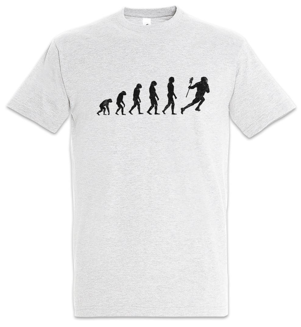 Lacrosse Evolution T-Shirt Player Fun Coach Training Charles Darwin Game XXXL