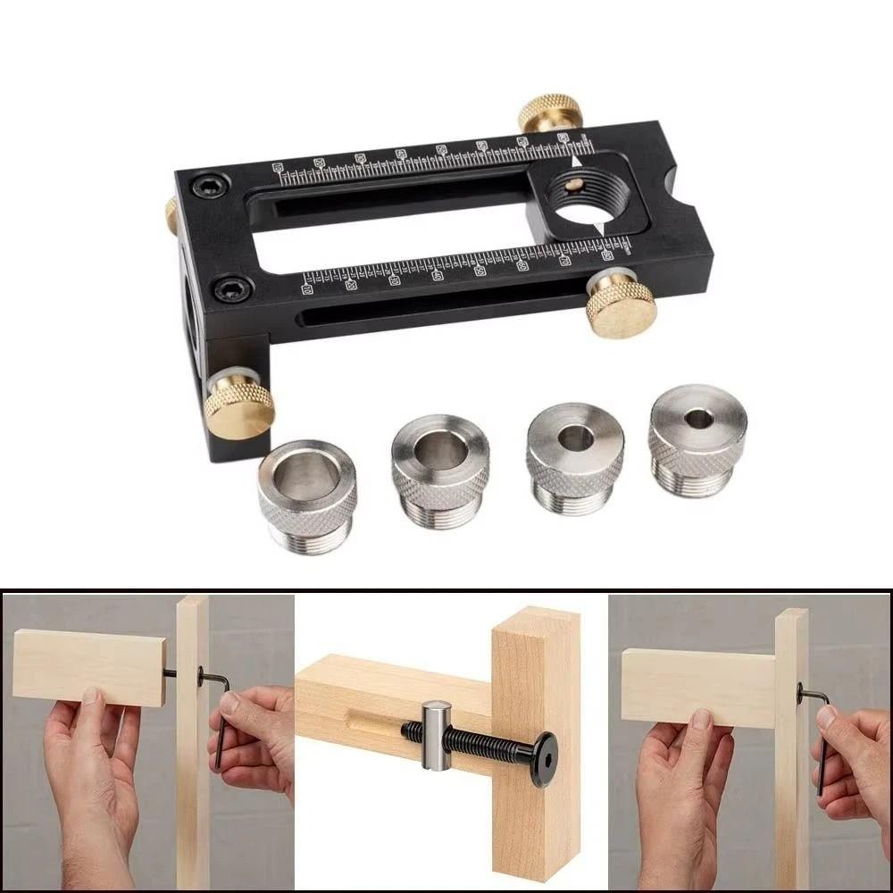 2 in 1 Punch Positioner Alignment Drill Guide Tools Drill Puncher Locator  Bed Cabinet