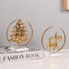 1PC Scandinavian Christmas Tree Elk Ornament Metal Decoration Home Living Room Office Christmas
