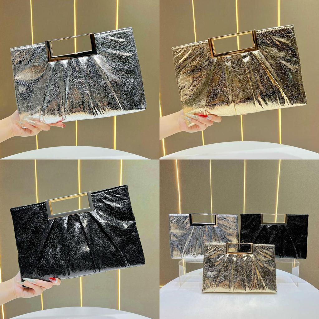Elegant Sequined Evening Bag With Chain Strap For Formal Events