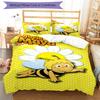 3pcs Maya the Bee Bedding Set Duvet Cover Closure Includes 1 Duvet Cover & 2 Pillowcases, Soft and Comfortable for All Seasons.