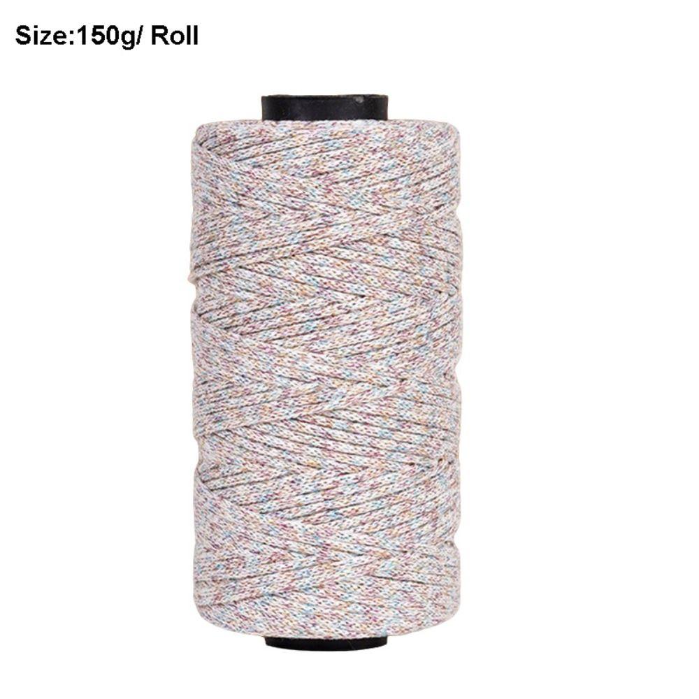 New 150g/ball Metallic Yarn 2.5mm Shimmering Glitter Gold Cord Thread DIY Handmade Crochet Yarn for Bag/Hat/Mat