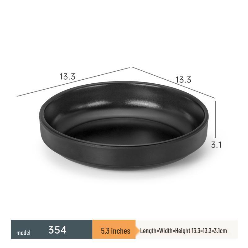 Black Melamine Dipping & Snack Dish with 2-3 Compartments