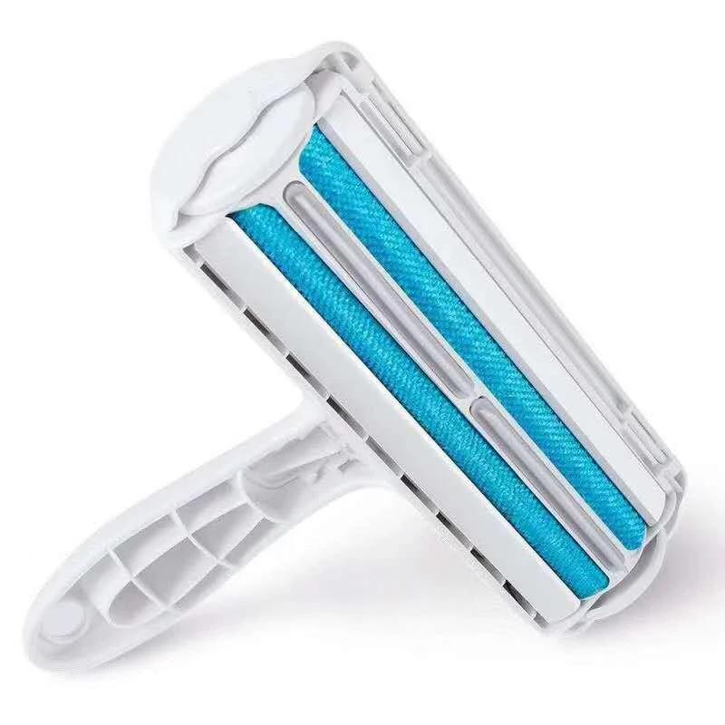 

Pet Hair Roller Reusable Plastic Fur Roller Self-Cleaning Cotton Wool Removal Comb Epilator Fleece Cleaning Brush Pet Dog Cat синий