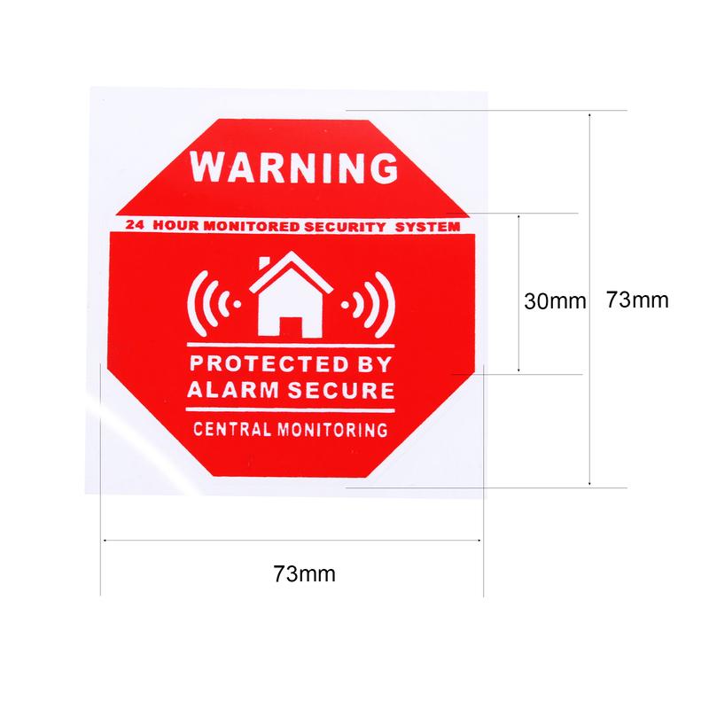 4Pcs Car Motor Bike Home Alarm Security Sticker Warning Signs Decals Window Door Stickers For Saftey System Supplies 7.3*7.m