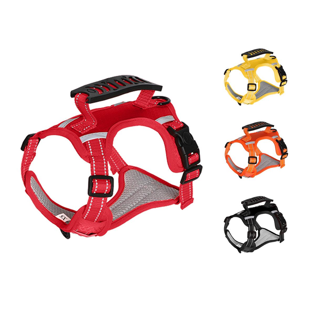 

Popular pet chest strap anti-explosion punch big dog chest back dog going out leash dog leash dog clothes XS- (suitable for dogs within 5-5kg) жёлтый