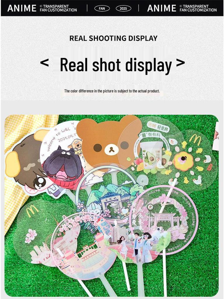 Custom Star Transparent Fan: Anime, Wedding, Anniversary & Promotional Film/TV Themed Design