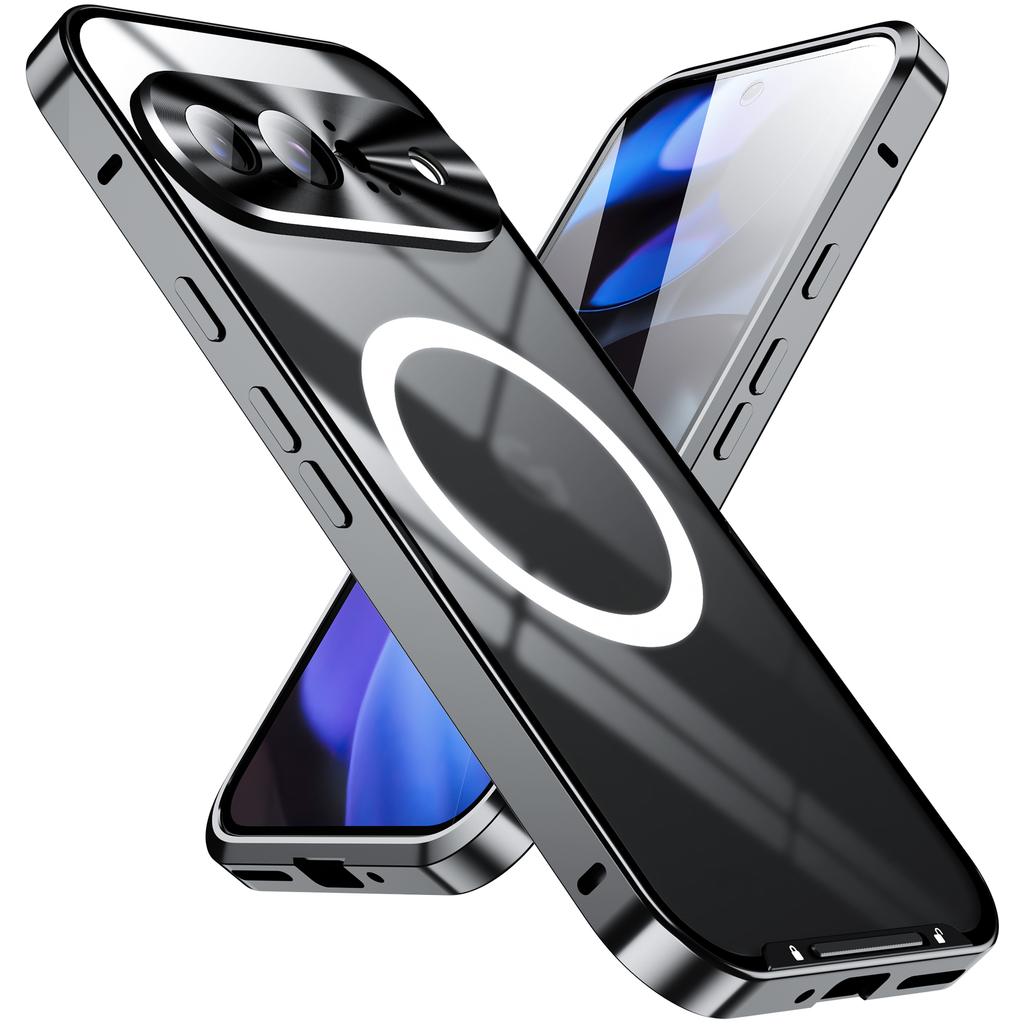 For Google Pixel 9 Case Compatible with MagSafe Metal Frame Matte Phone Cover