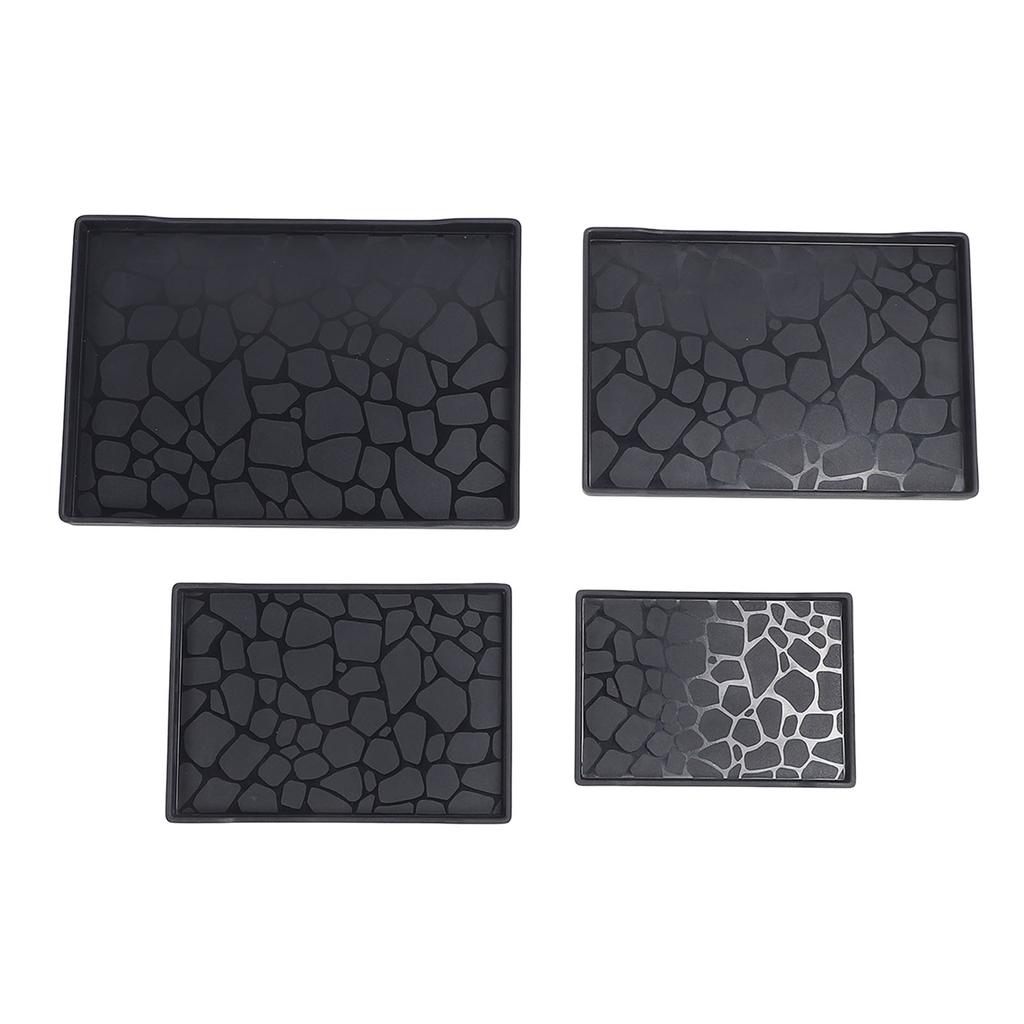 4PCS Plastic Serving Tray Lightweight Multifunction Rectangular Fruit Trays Serving Platters Set