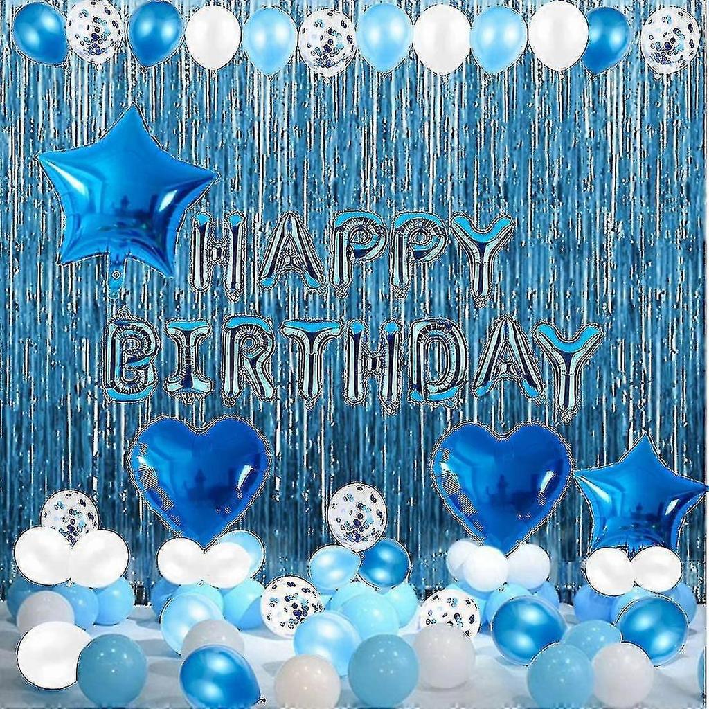 Birthday Decoration Gold Set, Garland Confetti Balloons Tablecloth