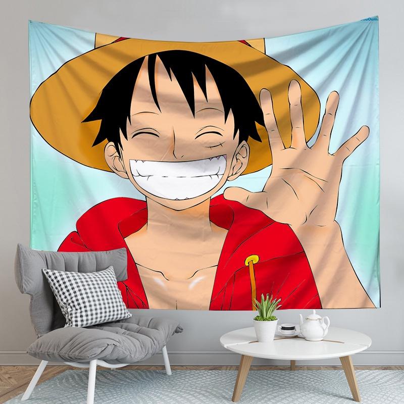 

Piece One Tapestry Wall Background Cloth Hanging Bedroom Cartoon Wall Decor Straw Hat,150*130cm