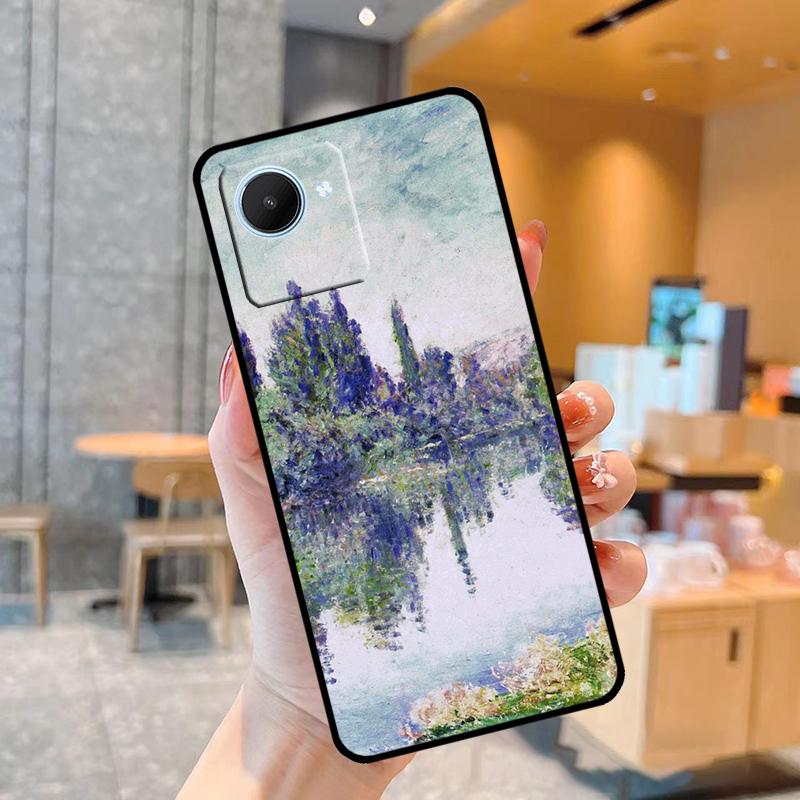 Capa Claude Monet Garden Lotus Bridge para Realme C55 C33 C31 C35 C30 C11 C15 C25s C21Y GT Neo 5 3T 2T 8 9 10 11 Pro Plus