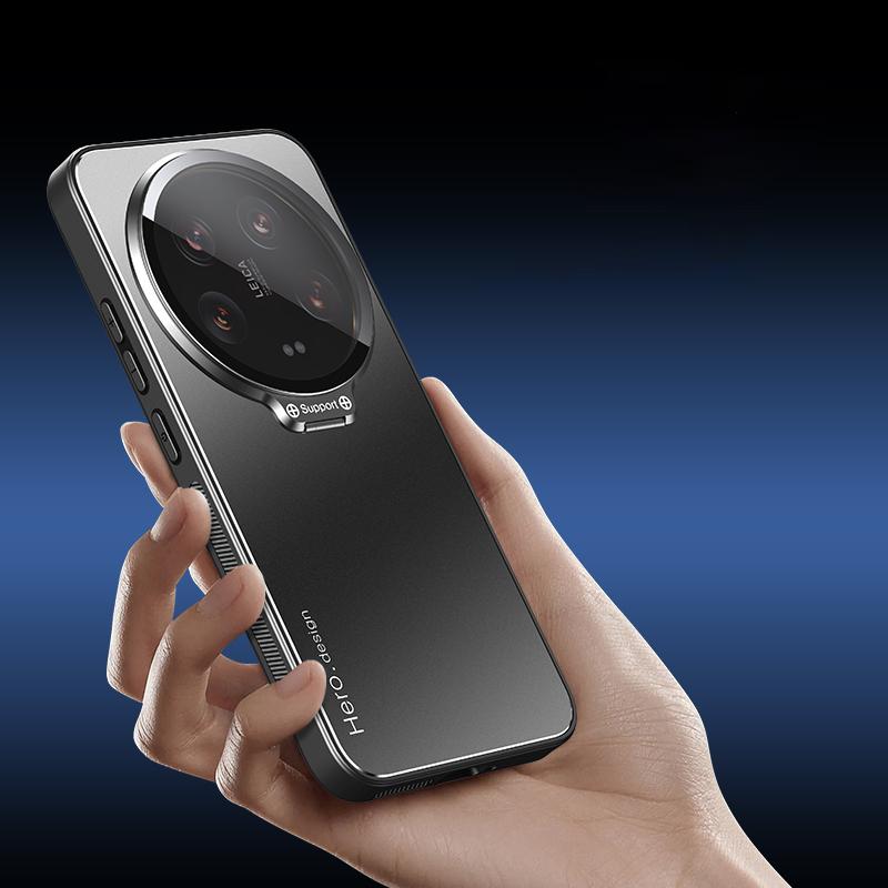 For Xiaomi 14 Ultra Case with Lens Kickstand Shockproof PC+TPU Phone Cover