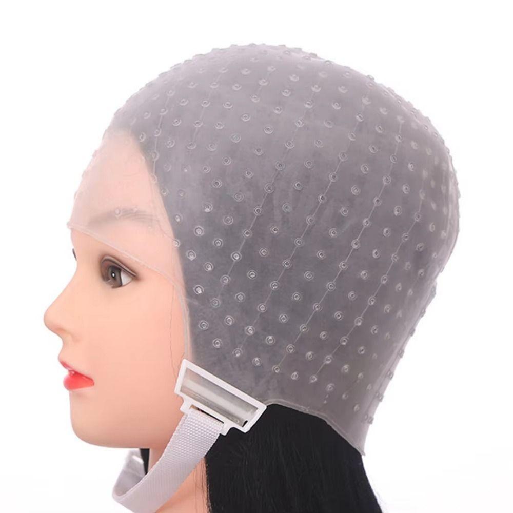 Silicone Adjustable Hair Dye Hat Professional Hair Highlighting Cap Hair Coloring Hat  Barber