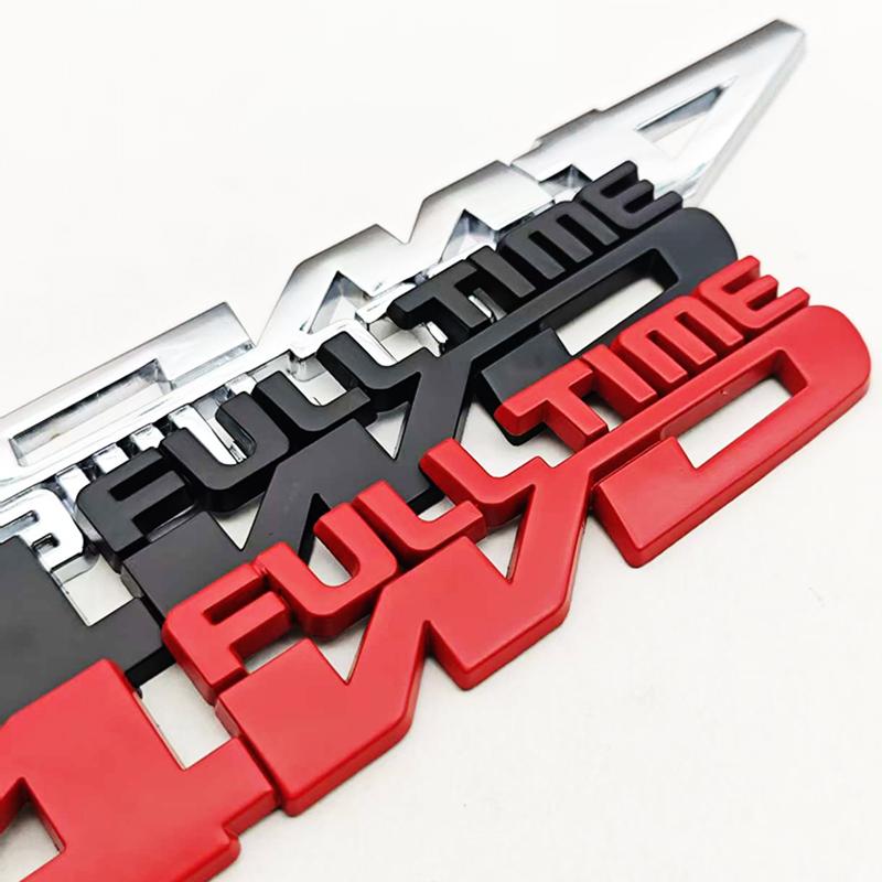 3D Metal Car Styling Logo Full Time 4WD Badge Trunk Fender Side Stickr Emblem For Jeep Compass Grand Cherokee Toyota Accessories