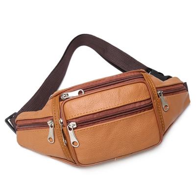 Herren Sport Freizeit Brusttasche Multifunktionale Lauf Messenger Bag Leder Bauchtasche