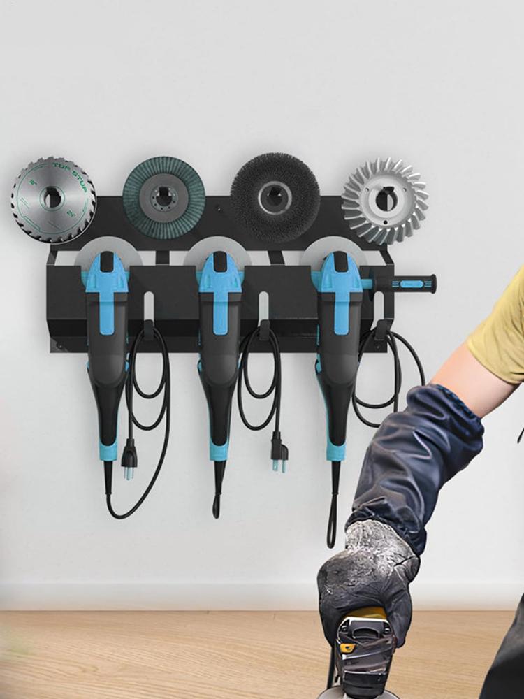 Angle Grinder Holder Wall Mount Steel Angle Grinder Stand Power Tool Organizer Rack for Angle Grinder Cutters Polishers