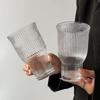 Tasse à large ouverture en verre rétro pour soda, café glacé ou thé aux fruits
