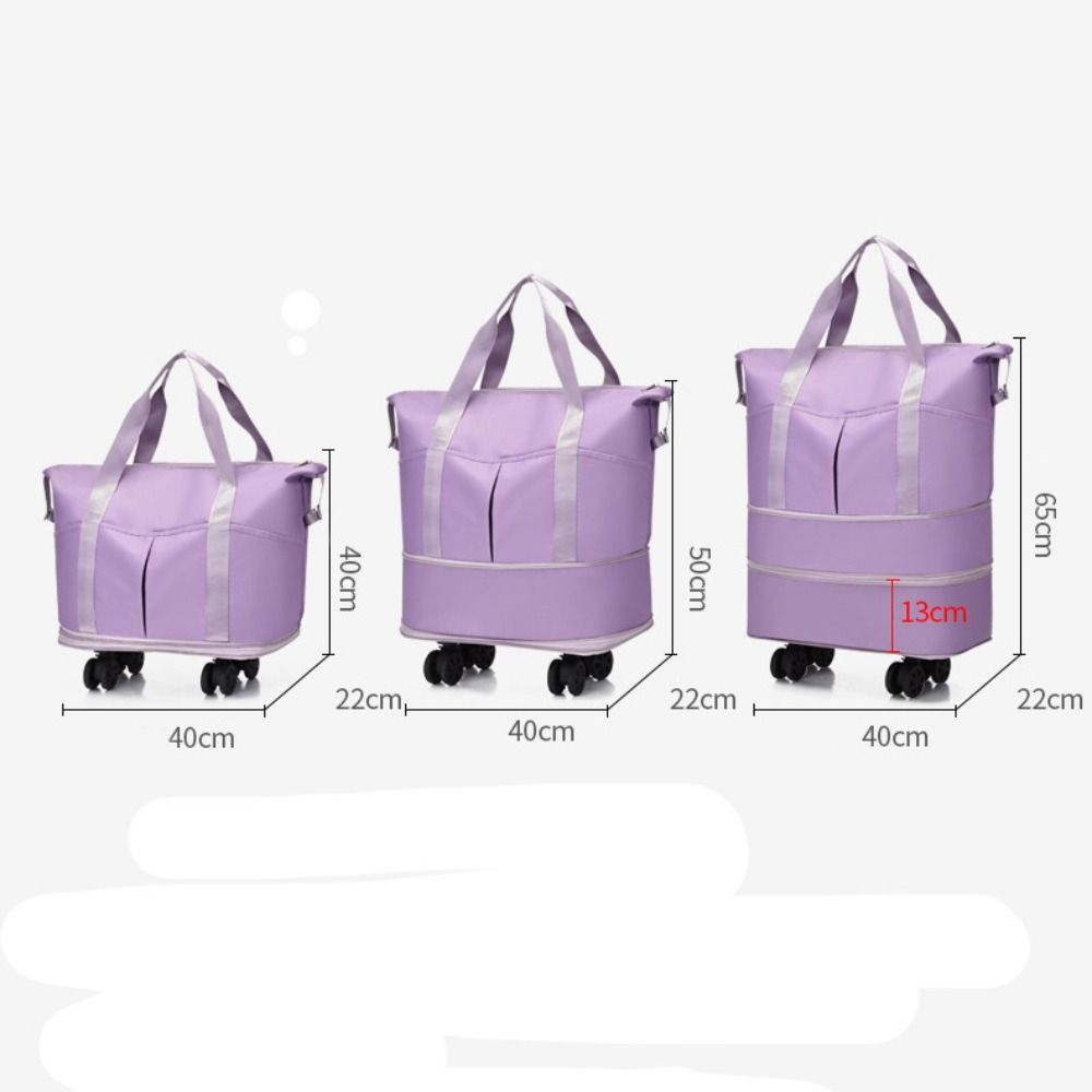 Expandable Rolling Duffle Bag with Wheels Foldable Travel Luggage Bag for Women and Men