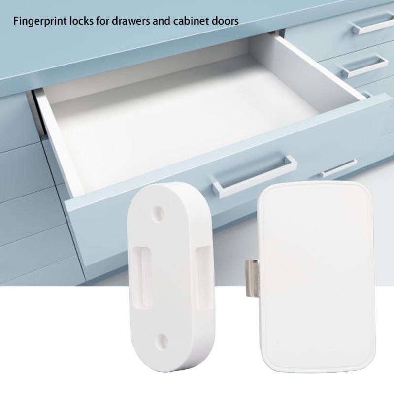 Smart Fingerprint Cabinet Lock No Drilling Hidden Drawer Wardrobe Lock Child Safety Electric Fingerprint Lock For Drawers