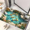 Amerikanische 3D visuelle Eingangsbereich verschleißfeste Fußmatte für Zuhause Badezimmer, rutschfest und saugfähig, pflegeleichte Bodenmatte