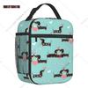 Bolsa de Almuerzo Personalizada de Perro Salchicha para Mujer, Bolsa Térmica Aislada para Estudiante, Escuela
