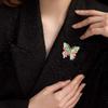 Rhinestone Big Flower Butterfly Brooches Jewelry Enamel Lapel Pin  Women's Clothes Pins Gifts