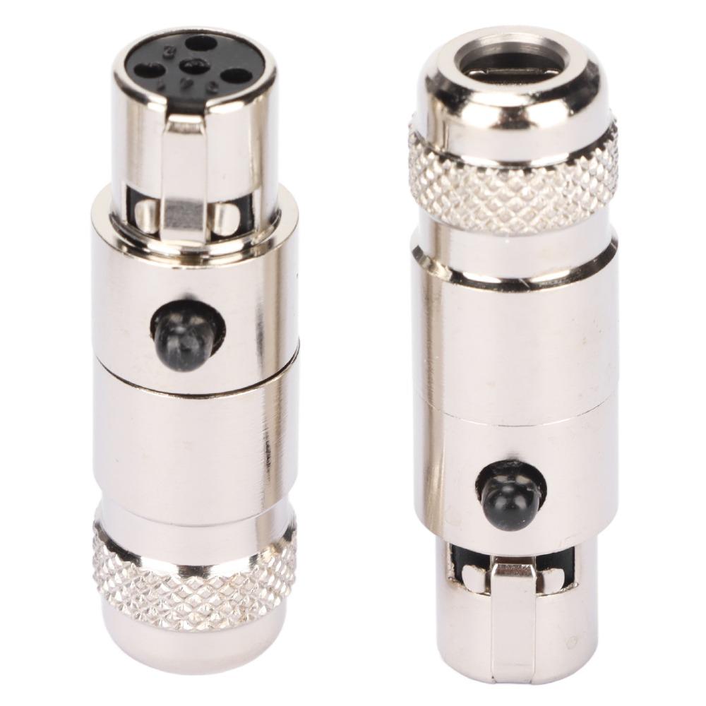 10PCS Metal 4 Cores XLR Female Plug Microphone Cable Adapter  for Monitor Speaker