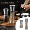 Stainless Manual Black Grinder with Refillable Bottle for Kitchen Use