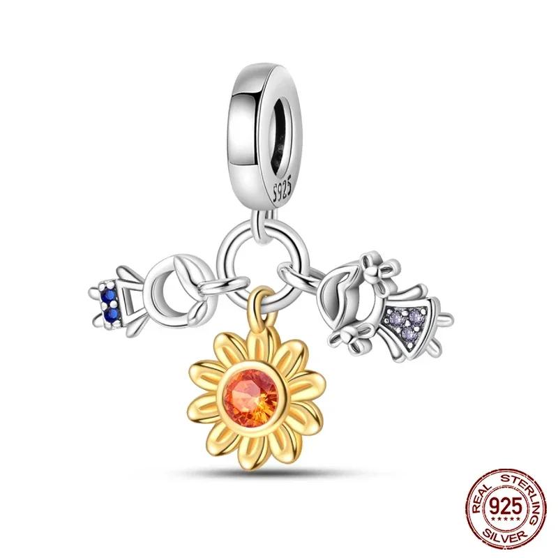 Nightglow Star Moon Pendants Pinecone Beads Fit Bracelets Copper Beautiful Flowers Butterfly Charms Diy Jewelry