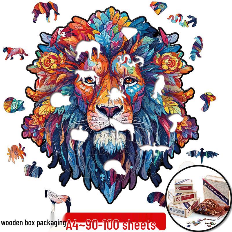 Irregular Animal Dog Penguin Wooden Puzzle in Stock