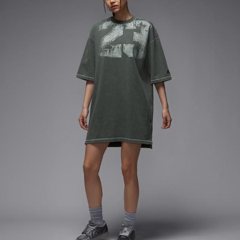 Jordan Flt As W J Ss Tričko Módní Pohodlné Měkké Šetrné k pokožce Krátký rukáv Šaty Dámské topy HQ9197-068