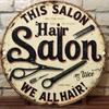 Retro Beauty Salon Metal Wall Sign 8x8 Inch Rustic Iron Art Decor For Home Office Bar Entryway