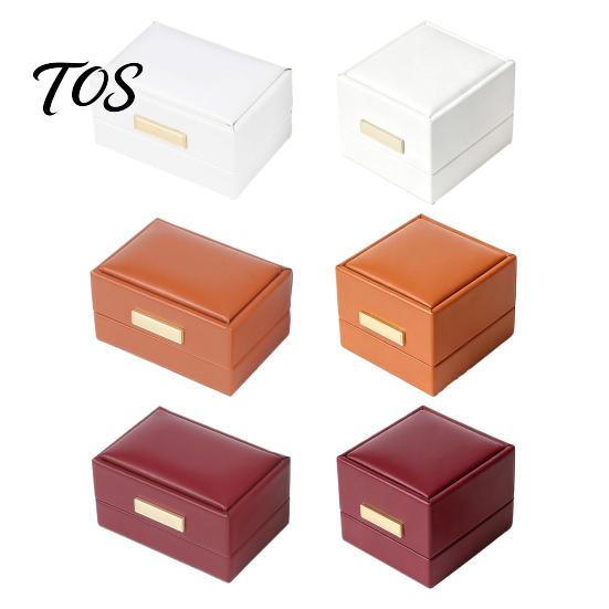Jewelry Box for Engagement Faux Leather Ring Box, Soft Velvet Lining Flip Top Storage Lined Gift Case, Decorative Holder And Wedding Proposal Elegant