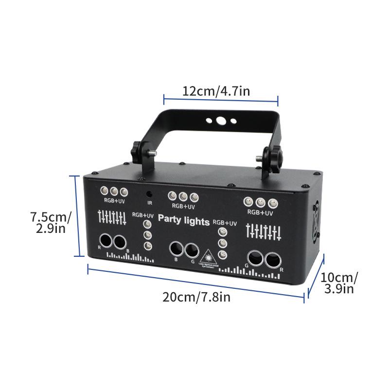 21-Eye Stage & KTV Atmosphere Lights: Colorful Flash & Laser Display
