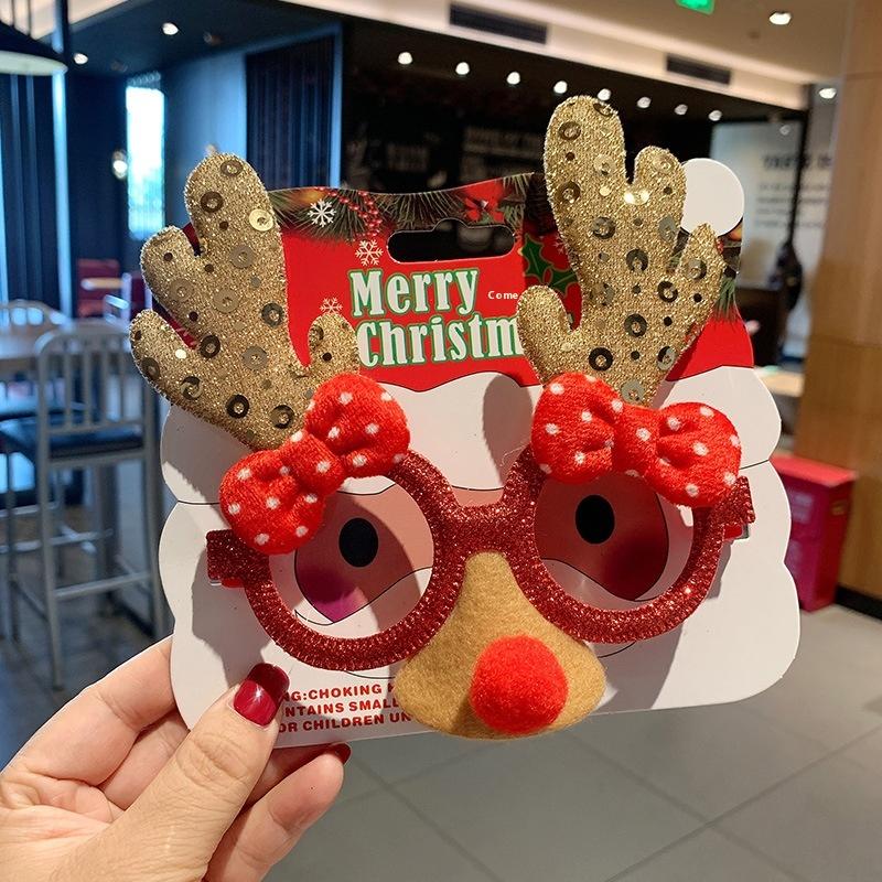Christmas Glasses Frame Santa Claus Christmas Tree Elk Merry Christmas Glasses Props Christmas Decorations Party Decorations