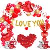 Valentine's Day Arch Balloons Decor Easy Installation Long Lasting Roses Red Balloons Set Wedding Hall Decor Wedding Party