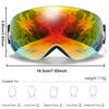 SKI Goggles Anti-Fog Snowboard UV400 Outdoor Sports Snowmobile Ski Mask Men Women Glasses with Replacement Lens Free Gifts