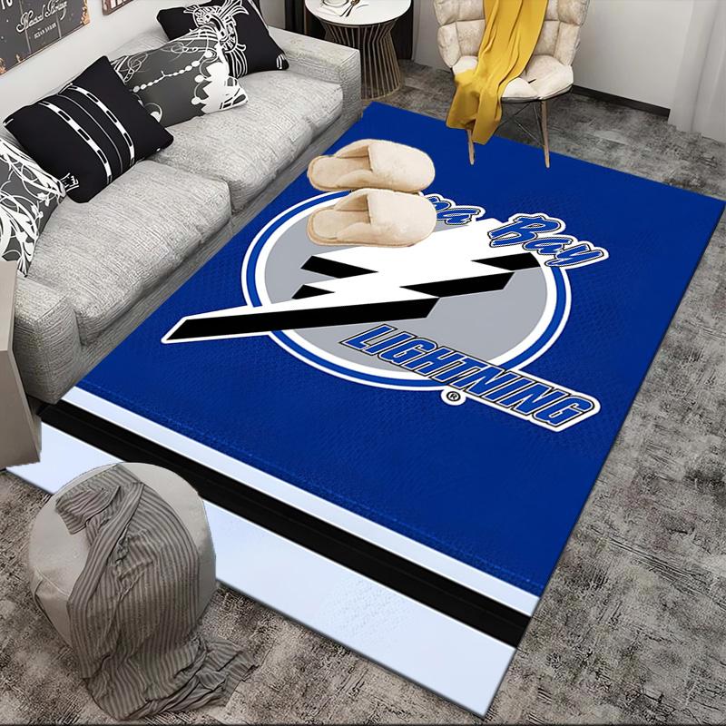 Bay Lightning Hockey Area Rug Suitable for Indoor And Outdoor,Carpets for Kitchens, Homes, Offices, Living Rooms,Home Decor,Christmas Gift