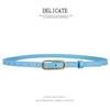 Womens Slim Leather Belt With Pin Buckle Casual Fashion Waistband Jeans Pants