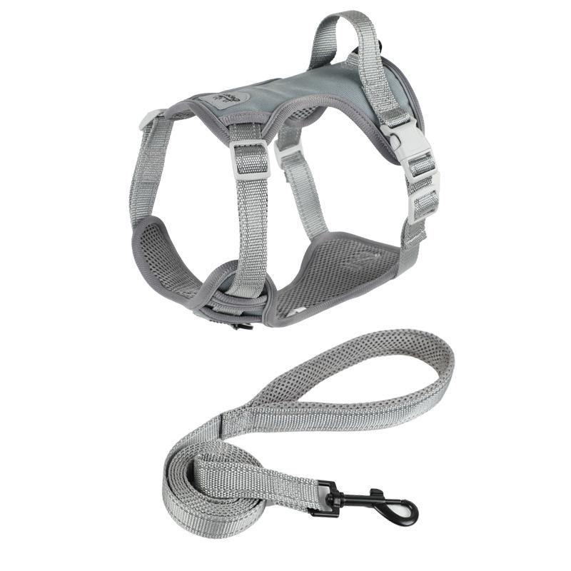 Reflektierende Atmungsaktive Hunde Geschirr Weste mit Leinen Set