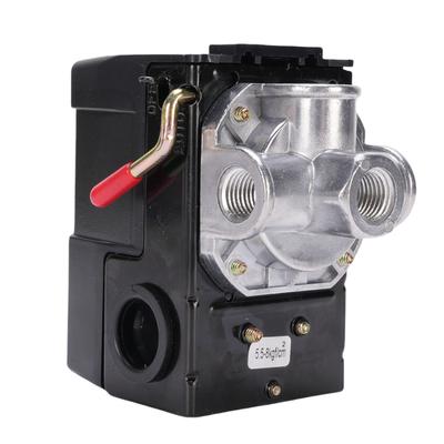 Hava Kompresörü Basınç Anahtarı 95 ila 125 PSI 14 NPT ABS Paslanmaz Çelik Otomatik Kontrol 4 Port
