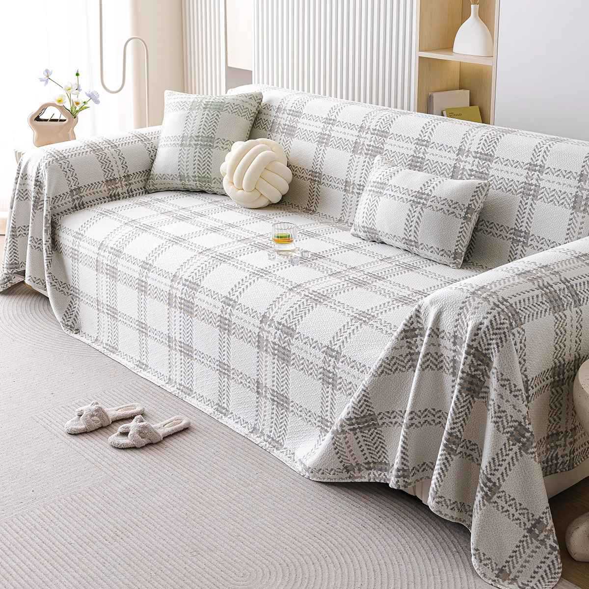 

Летний зеленый чехол на диван, прохладный на ощупь, ледяной шелк, коврик для дивана, подушка для сиденья, цельный чехол во всю длину, нескользящий чехол на диван 180*130cm