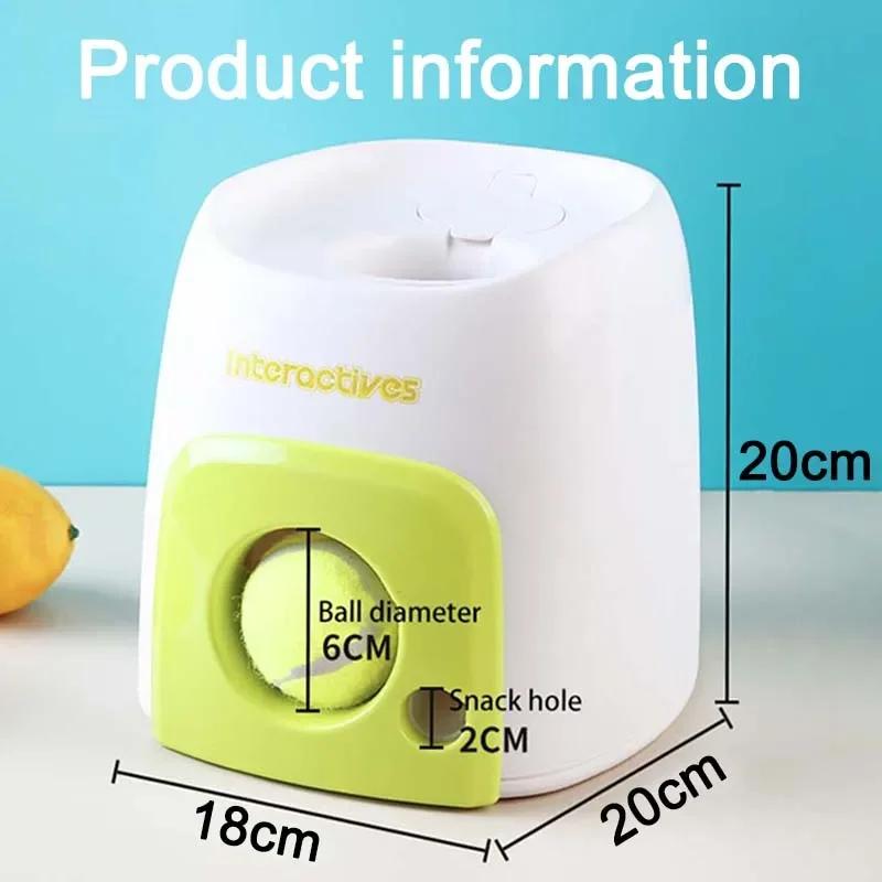 Pet Ball Leakage of Food Toy Dog Tennis Food Reward Machine Interactive Treatment Slow Feeder Toy Suitable for Cats and Dogs