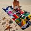1PC Power Team-up Beach Towel - Soft, Absorbent Microfiber, Lightweight, Ideal for The Beach, Parties, Travel, Camping Fan Gifts