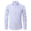 Chemise habillée décontractée à manches longues unie pour homme grande taille